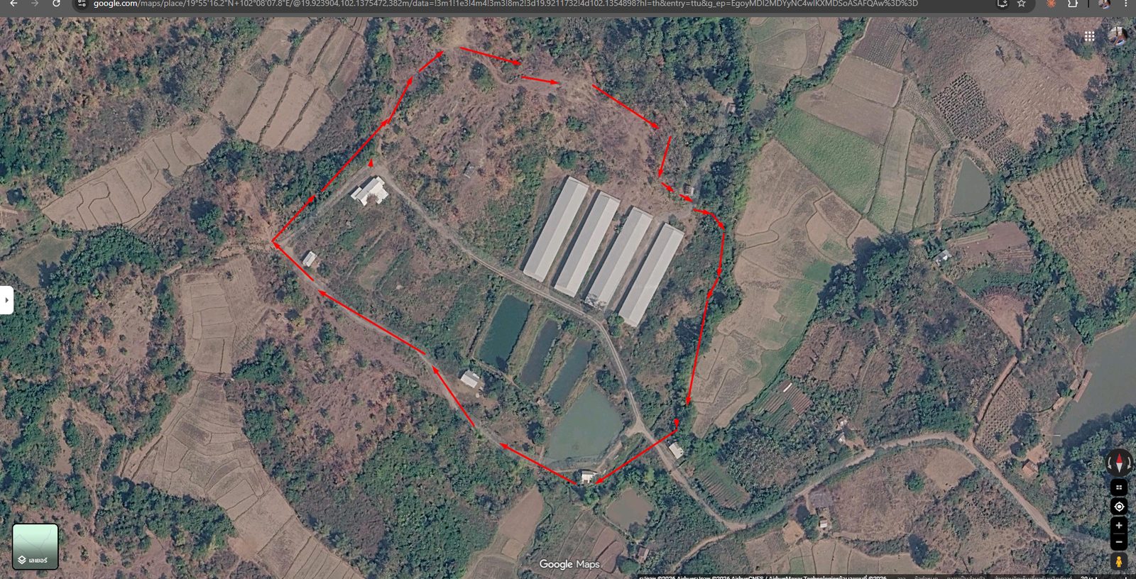 Aerial boundary of the estate